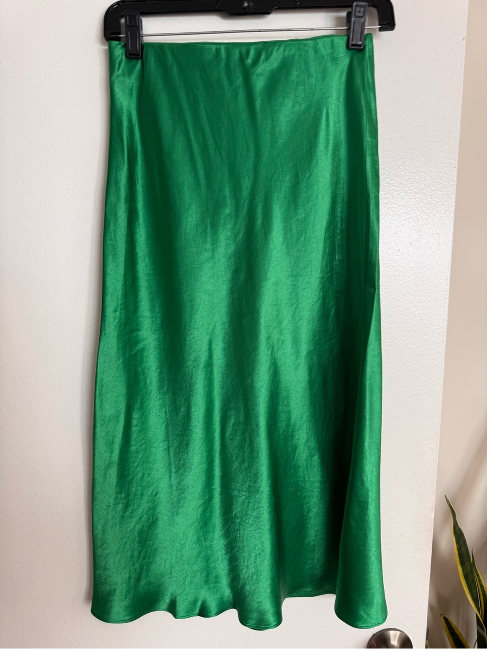 Babaton Emerald Green Satin Maxi Skirt